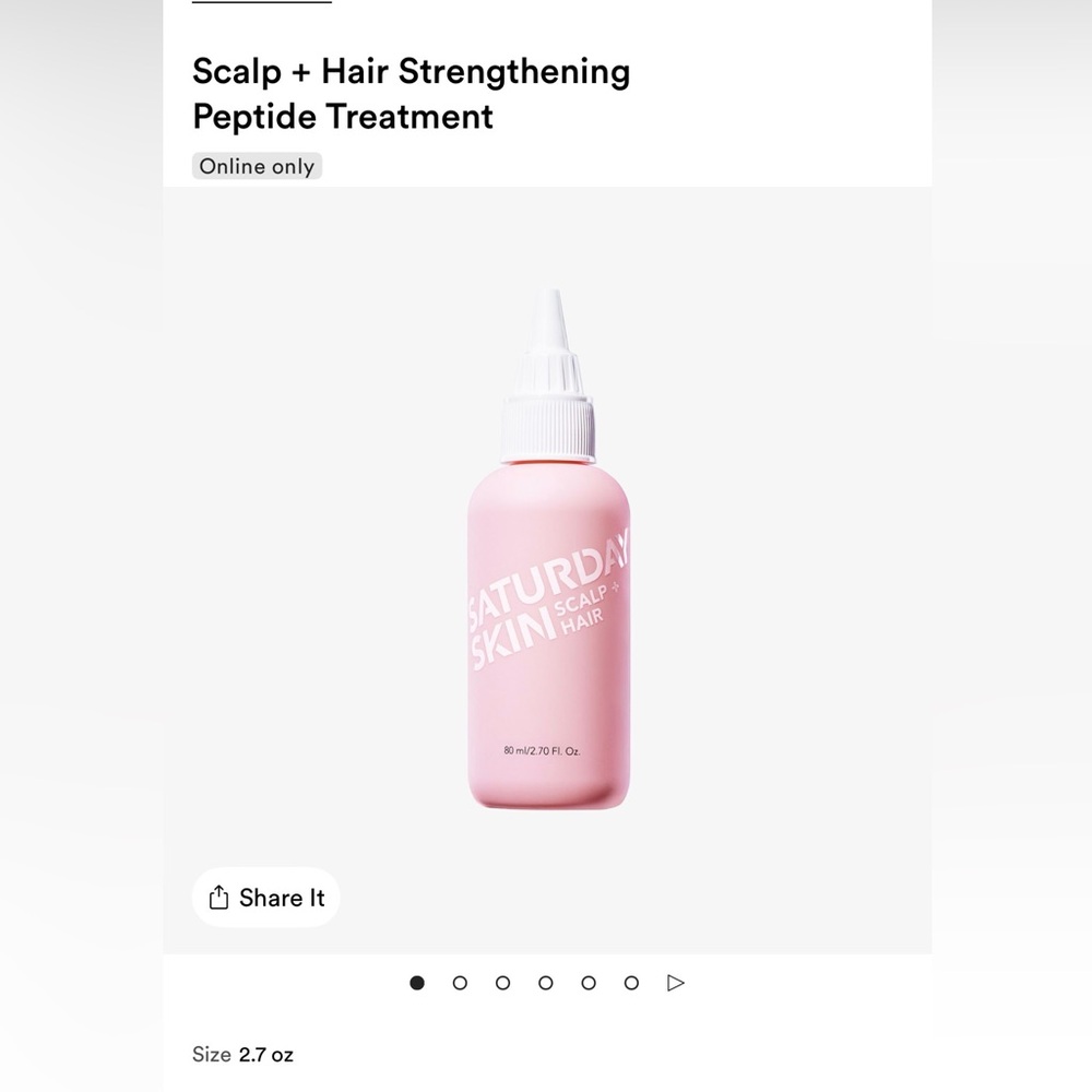 Saturday Skin Pink Scalp + Hair Strengthening Peptide Treatment